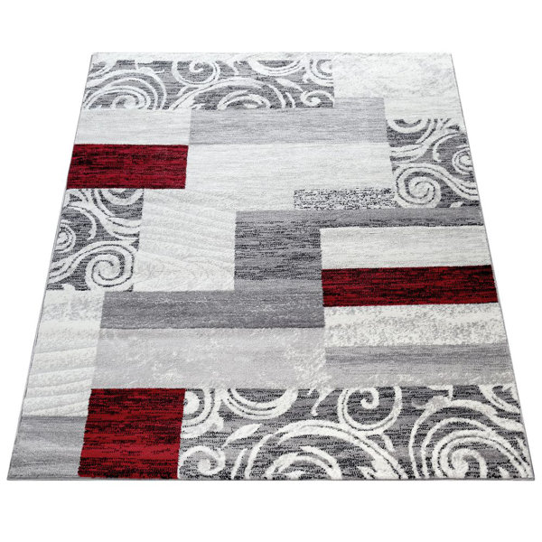 Winston Porter Ruger Geometric Cream/Gray Area Rug & Reviews Wayfair